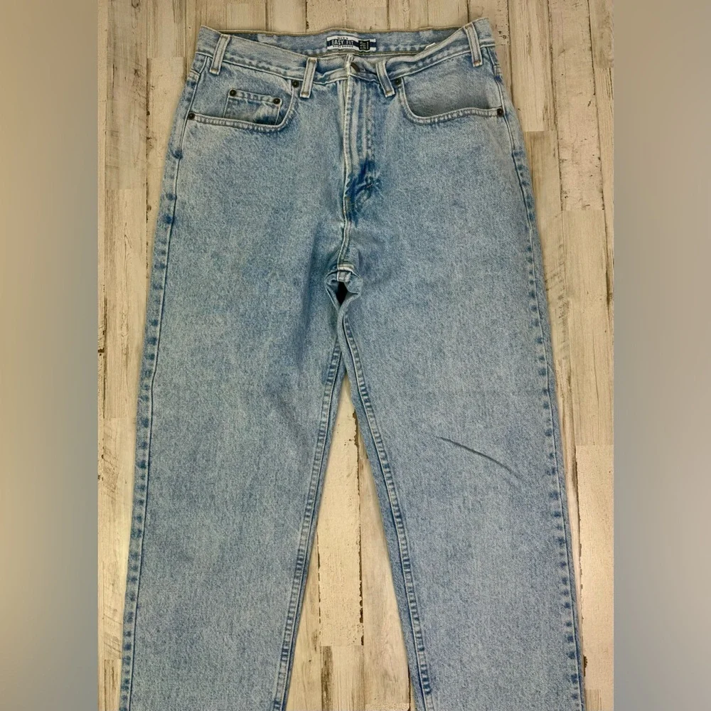 VTG 90s GAP Jeans Easy Fit USA Made Mens 34x34 Medium Wash Straight High Waist - Picture 3 of 12